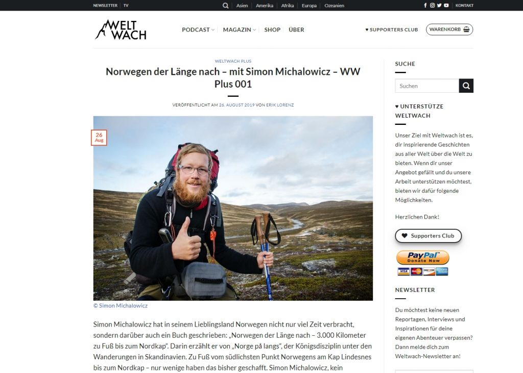 Simon zu Gast im Weltwach Podcast